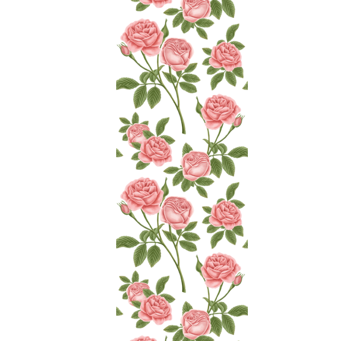 Blumentapete rosa rose blumen - TenStickers