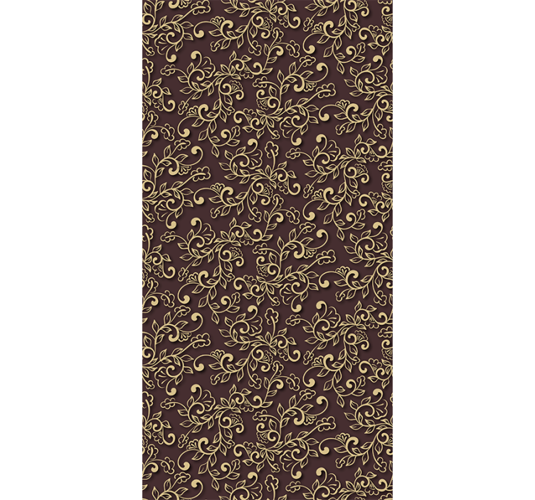 Tapete Wohnzimmer elegante florale wirbel - TenStickers