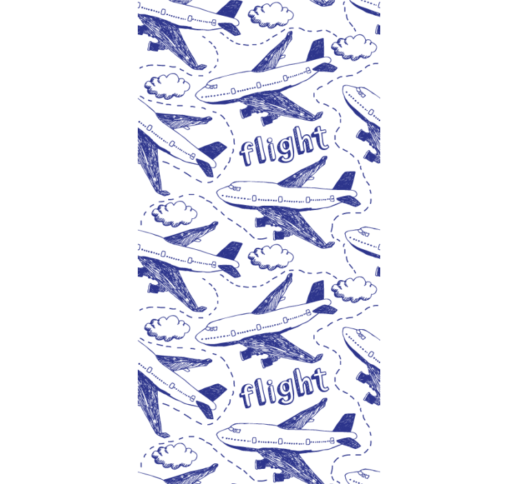 Tapete Stadt flugzeug-flugszene - TenStickers