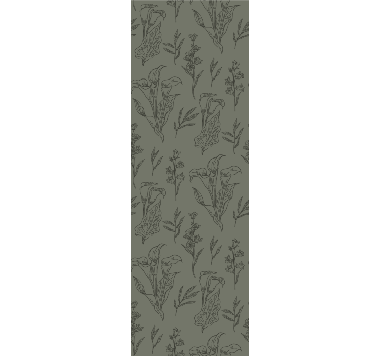 Blumentapete mit floralen elementen - TenStickers