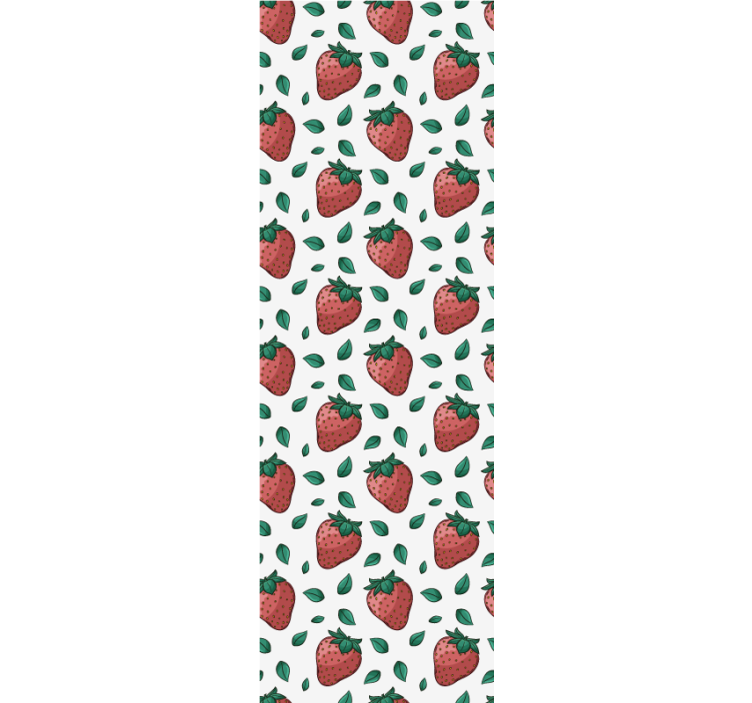 Tapete Küche frische erdbeeren mit blumen - TenStickers