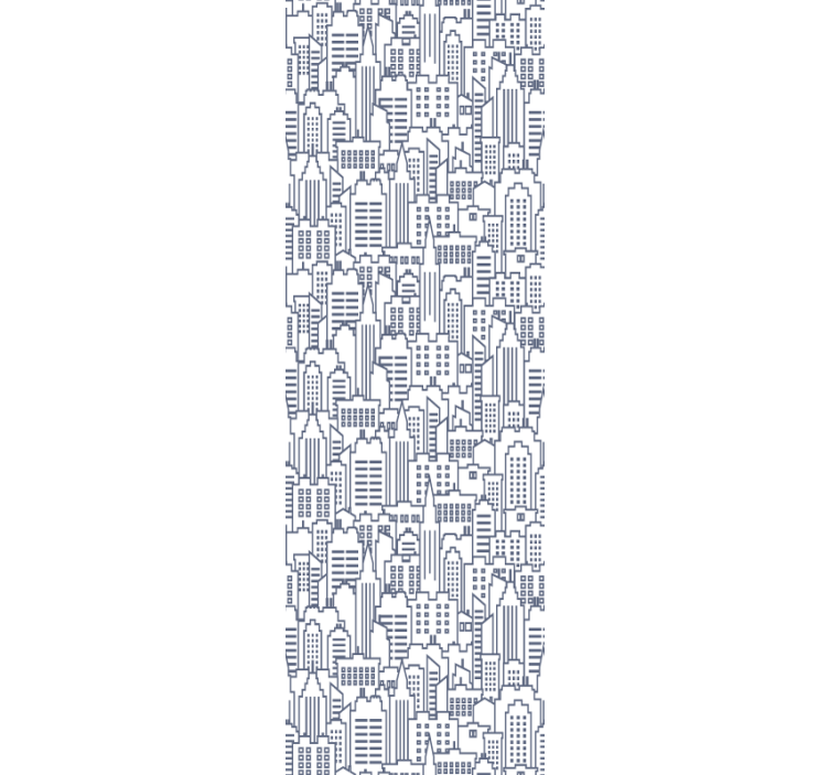 Fototapete Städte Silhouetten der städtischen Skyline - TenStickers