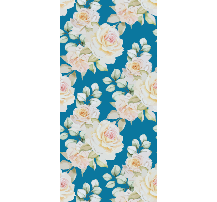 Tapete florale Ornamente elegante blumenrosen - TenStickers