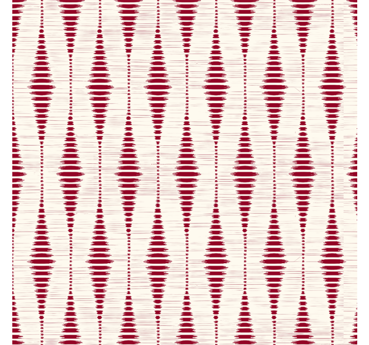 Geometrische Tapete rotes rabaul-ikat - TenStickers