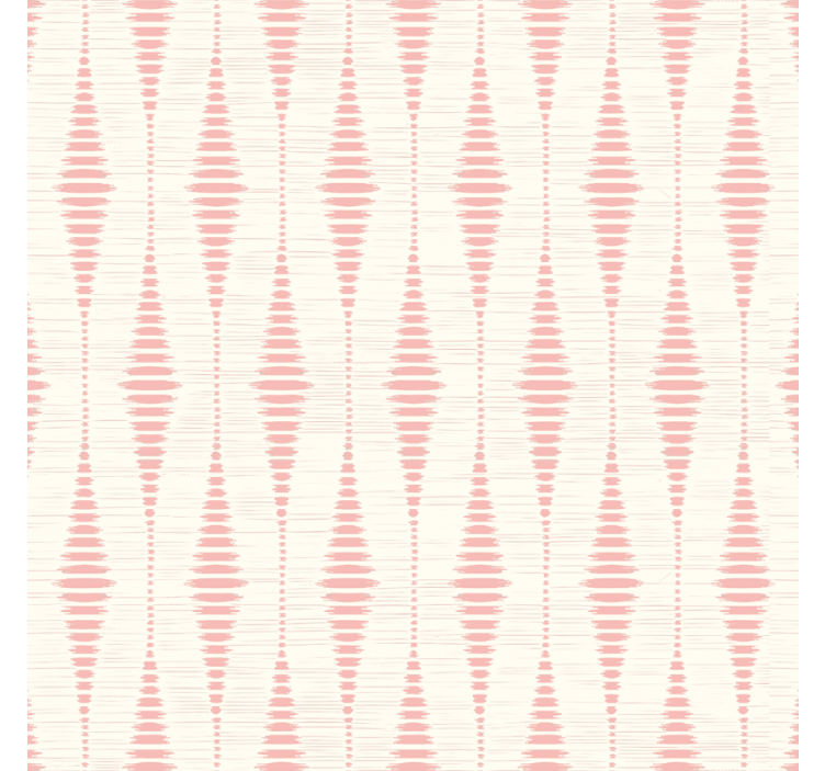 Geometrische Tapete pastellrosa rabaul ikat - TenStickers
