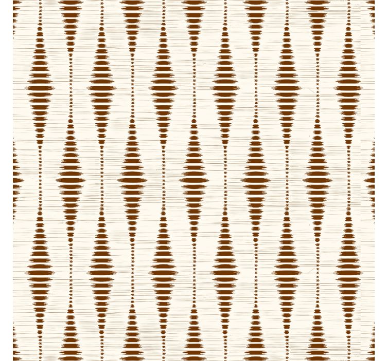 Geometrische Tapete schokoladenbrauner rabaul-ikat - TenStickers