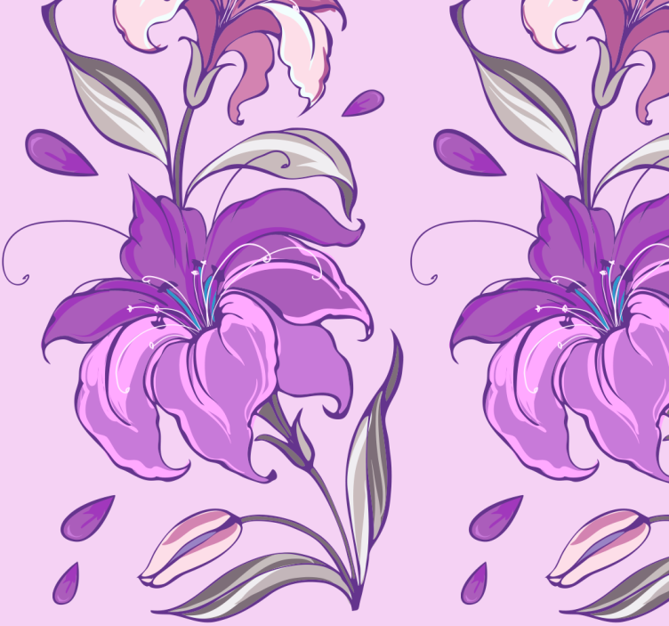 Blumentapete elegantes florales design - TenStickers