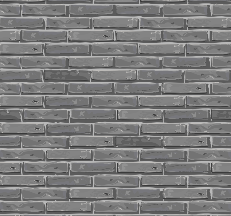 Ziegel Tapete Im schatten - TenStickers