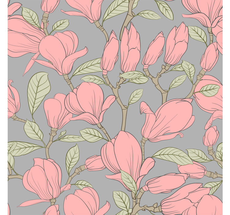 Blumentapete florale magnolien - TenStickers