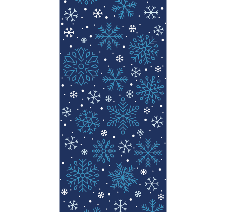 Weihnachtstapete schneeflockenmuster - TenStickers