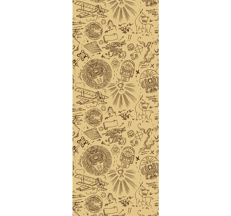 Jahrgang Tapete vintage expeditionsskizzen - TenStickers