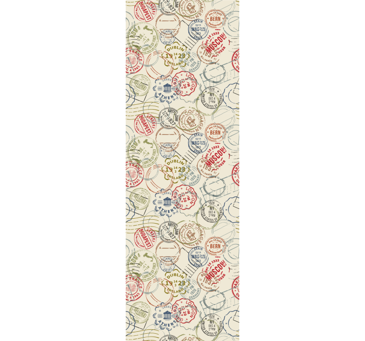 Fototapete Städte Reisestempel Collage - TenStickers