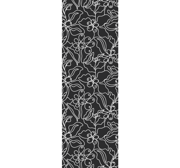 Tapete Blätter floraler umriss - TenStickers