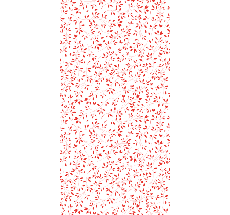 Tapete Blätter rotes zweigmuster - TenStickers