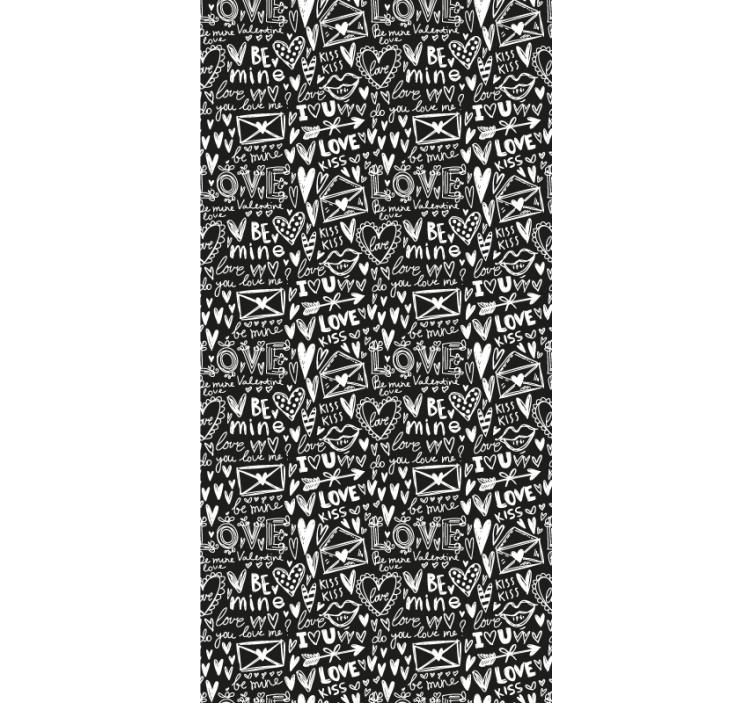 Tapete Schriftzug valentinstag-kritzeleien - TenStickers