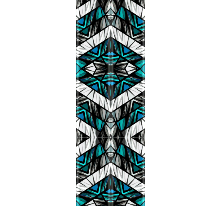 Tapete geometrisch kaleidoskopische symmetrie - TenStickers