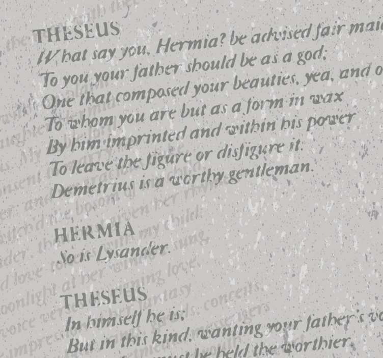 Tapete Schriftzug literarischer drehbuchtext - TenStickers