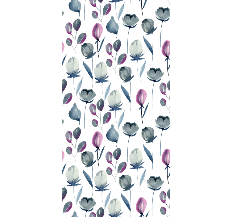 Blumentapete aquarell blumen - TenStickers