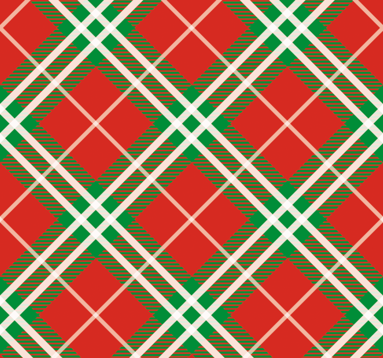 klassische Tapete Roter und grüner schottischer tartan - TenStickers