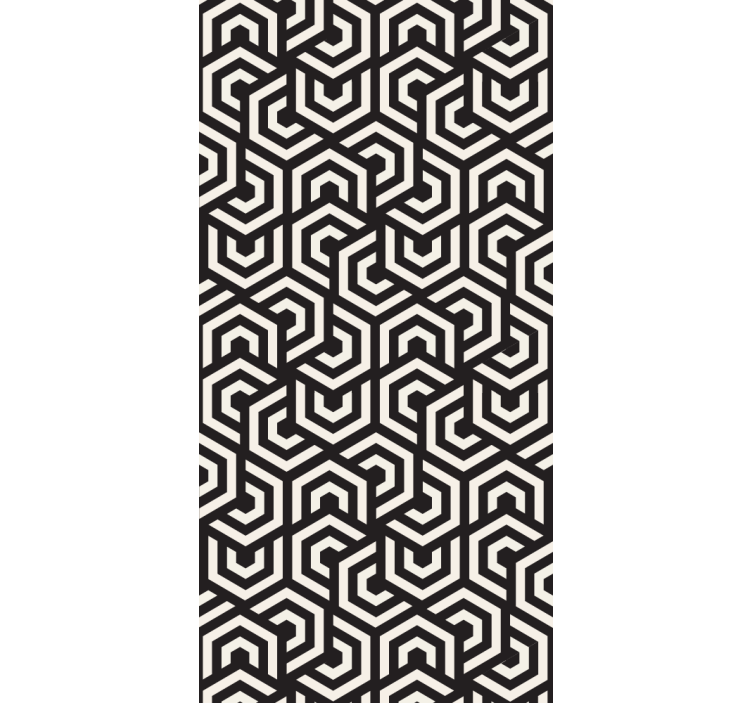 Tapete geometrische Muster labyrinthisches design - TenStickers