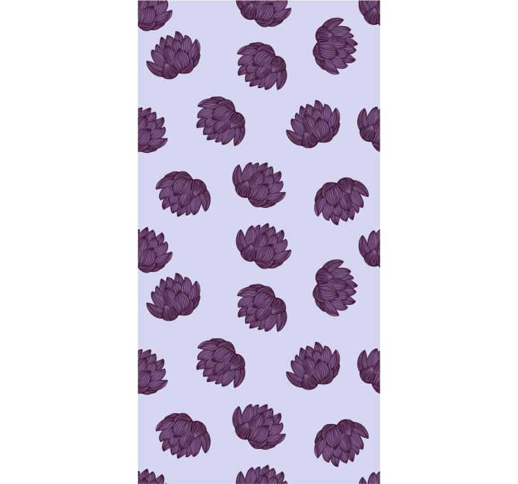 Blumentapete blumenmuster einfachheit - TenStickers