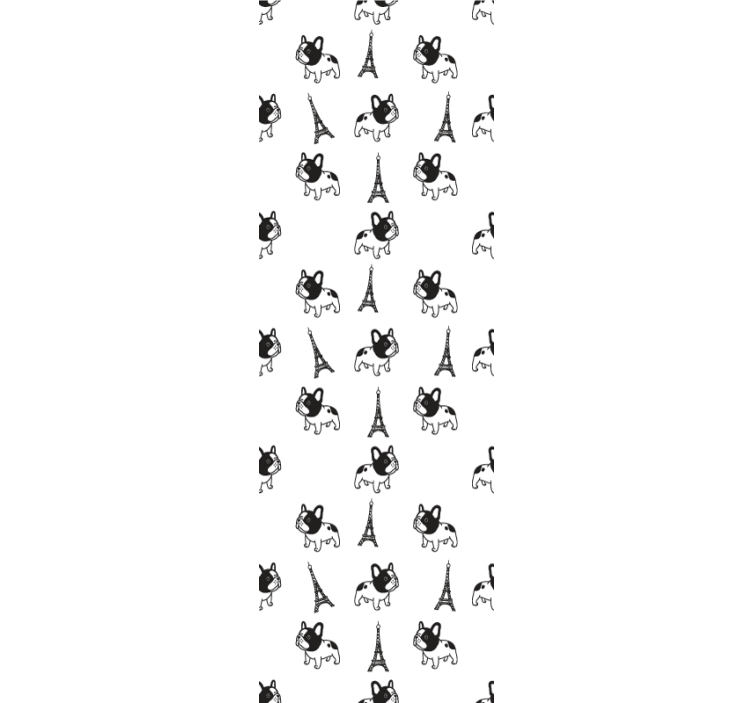 Tapete Hunde pariser hündchen - TenStickers