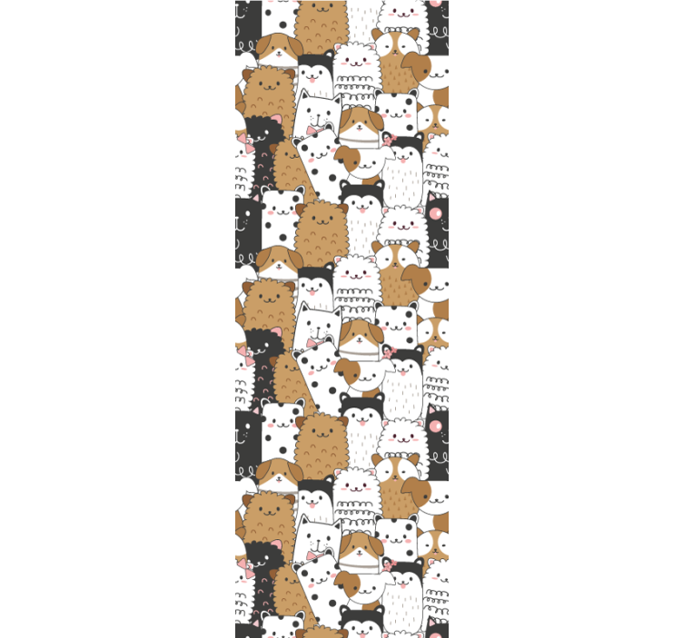 Katzen Tapete verspieltes katzenmotiv - TenStickers