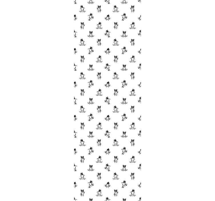 Tapete Hunde bulldoggen auf skateboard - TenStickers