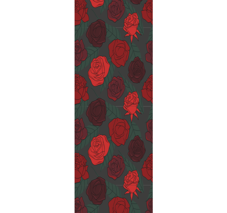 Blumentapete rosige eleganz - TenStickers