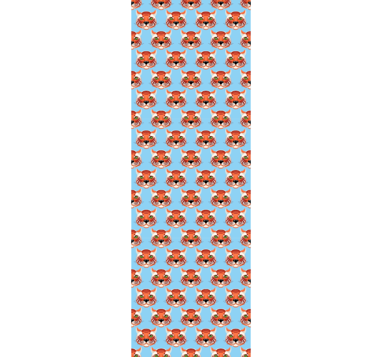 Katzen tapete mit niedlichen tigergesichtern - TenStickers