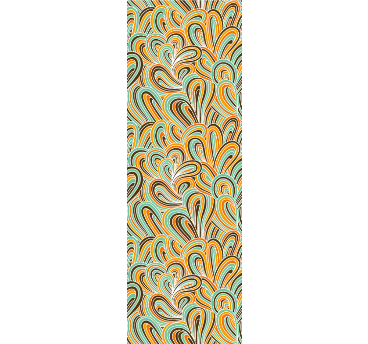 Retro Tapete Pop-farbwellen - TenStickers