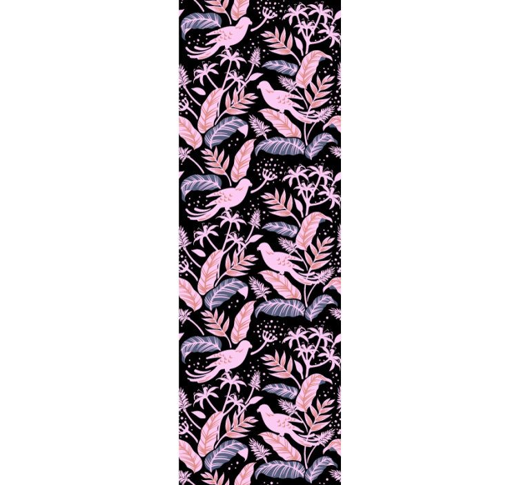 Ornament Tapete vögel blumen harmonie - TenStickers