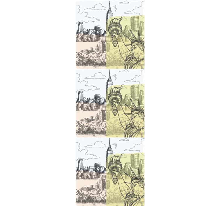 Fototapete Städte Stadtskizzendesign - TenStickers