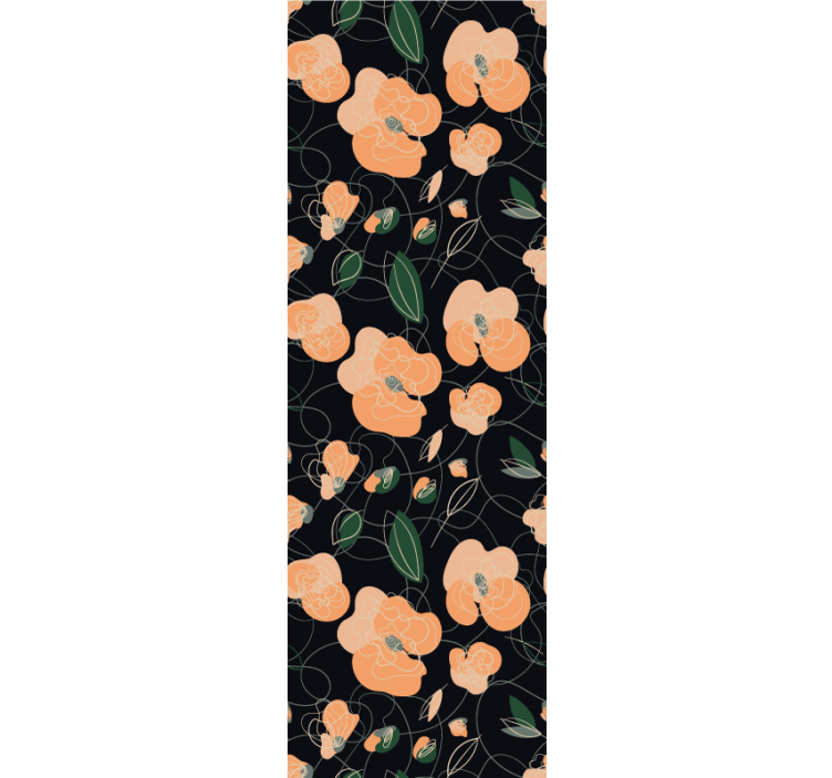 Blumentapete botanisches blütenmuster - TenStickers