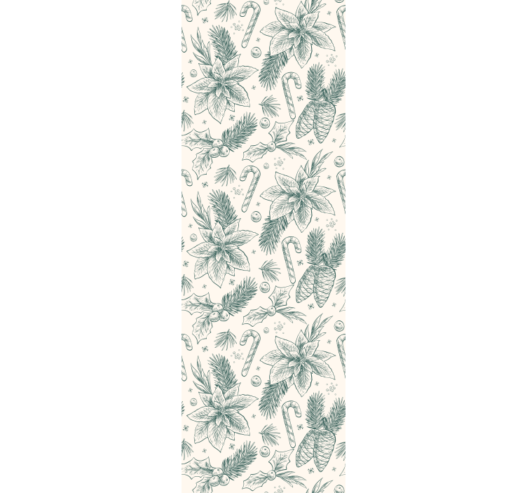 Weihnachtstapete botanisches urlaubsmotiv - TenStickers