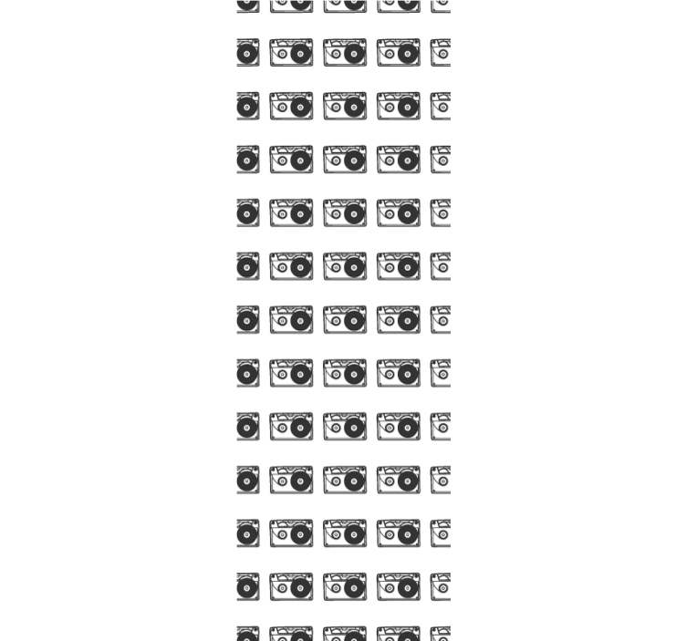 Ornament Tapete retro-audiomuster - TenStickers