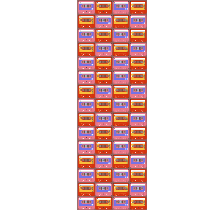 Kunst Tapete retro-kassetten-array - TenStickers