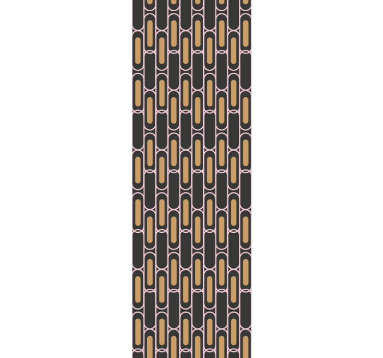 Tapete modern mit braunem und rosa geometrischem muster - TenStickers