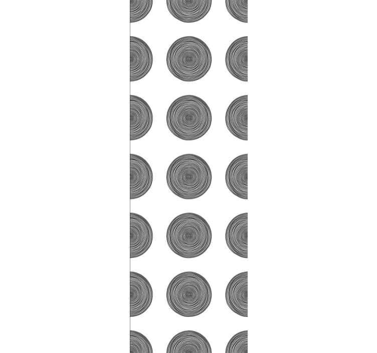 Muster Tapete kreisförmige holzmuster - TenStickers