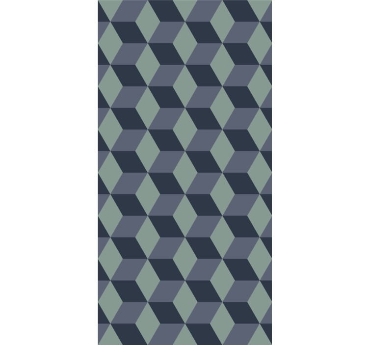 Tapete geometrisch 3d-würfel-muster - TenStickers
