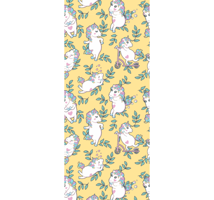 Tiere Tapete einhörner spielen - TenStickers