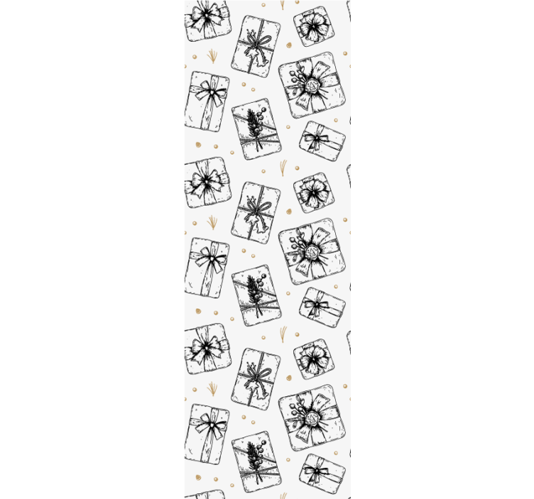 Weihnachtstapete geschenk-bogen-muster - TenStickers