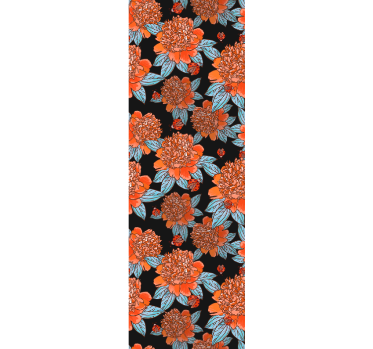 Blumentapete lebendiges, farbenfrohes design - TenStickers