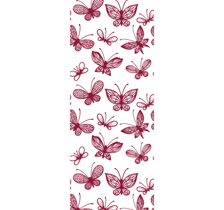 Tapete Schmetterling rosa flugmuster - TenStickers