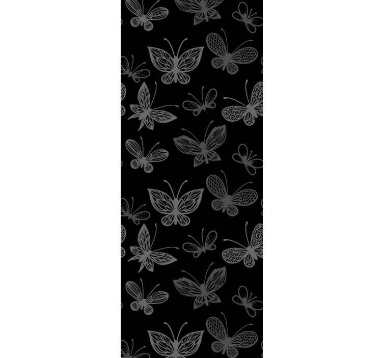 Tapete Schmetterling elegante schwarze silhouetten - TenStickers