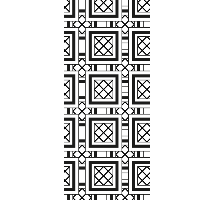 Fliesen Tapete klassisches schwarz-weiß-muster - TenStickers