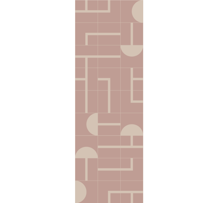 Tapete geometrisch beige weiche formen - TenStickers