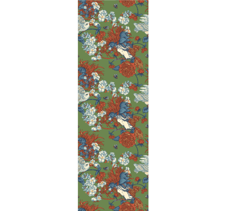 Blumentapete vögel zwischen blüten - TenStickers