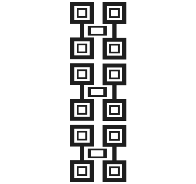 Tapete geometrisch schwarz-weißes quadratisches arrangement - TenStickers