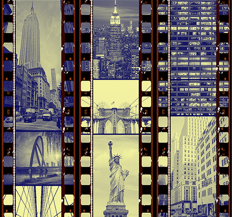 NY - Filmstreifen Wandtapete - TenStickers